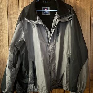Chaps Two-Tone Gray and Black Windbreaker